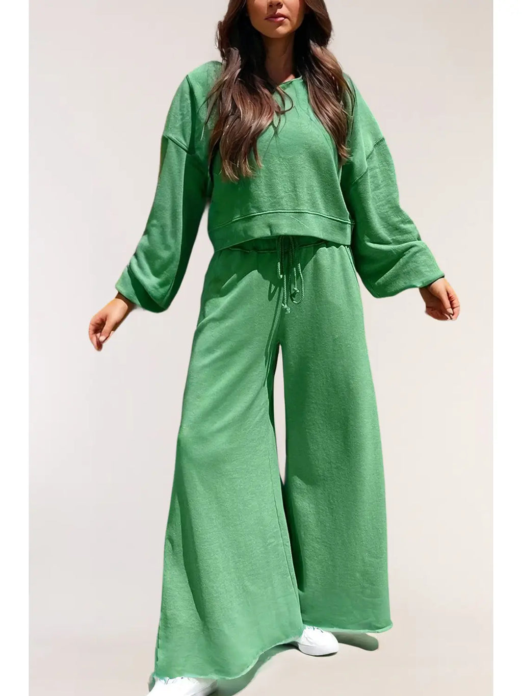 PRE-ORDER: Las Drop Shoulder Pullover and Wide Leg Pants Set