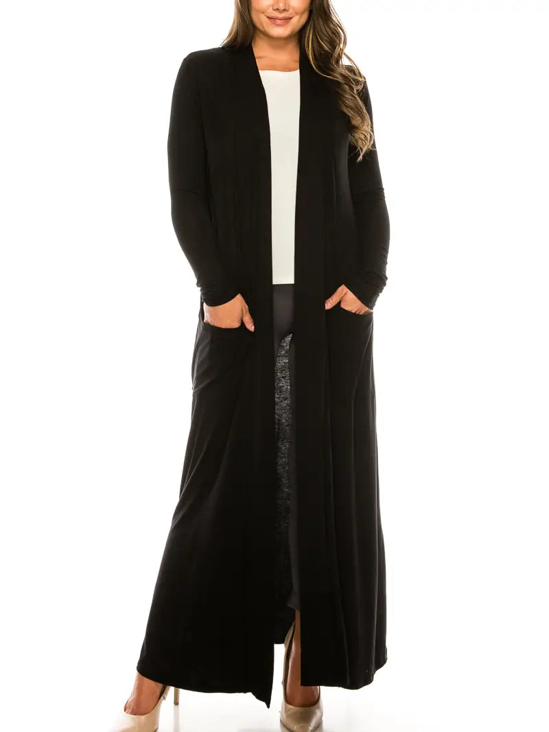 PRE-ORDER: Long Maxi Cardigan with Side Pockets