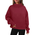 PRE-ORDER: Oversized Mock Neck Top Sweatshirt