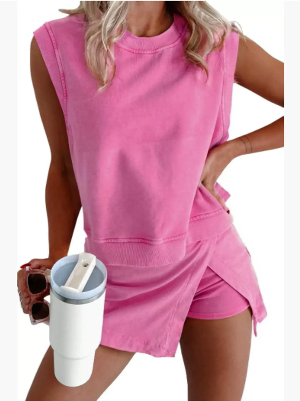 PRE-ORDER: Sleeveless Top and Short Skirt Two Piece Set