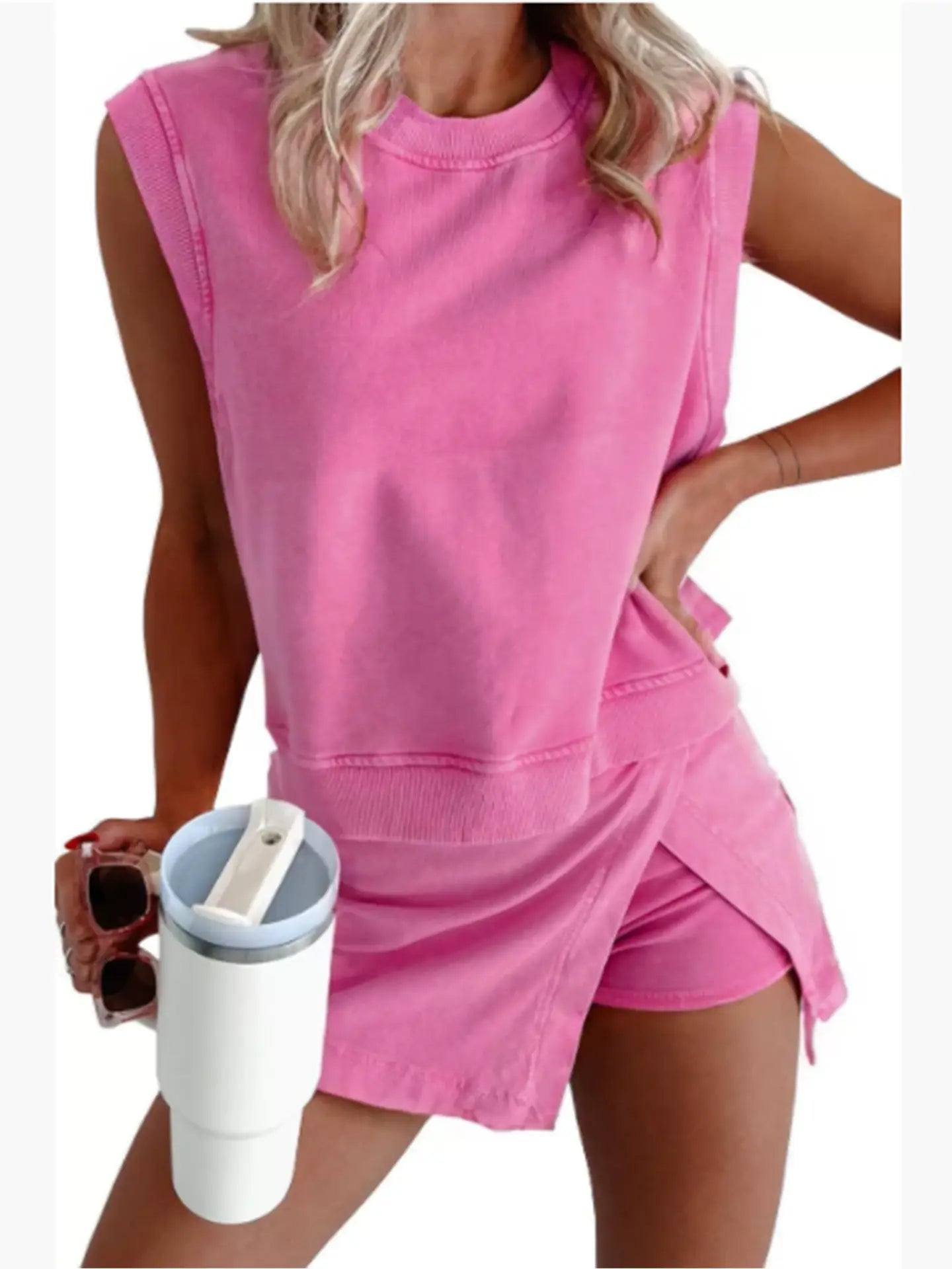 PRE-ORDER: Sleeveless Top and Short Skirt Two Piece Set