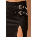 PRE-ORDER: Western Faux Suede Maxi Skirt with High Slit